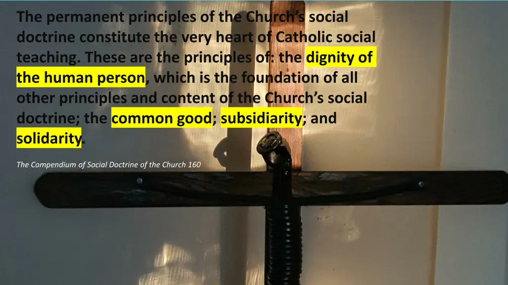 the permanent principles of the church s social