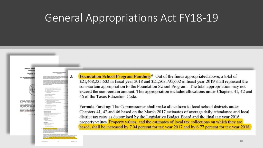 general appropriations act fy18 19 1