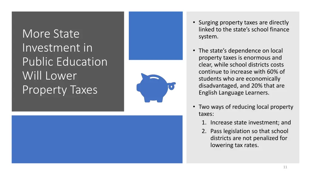 surging property taxes are directly linked