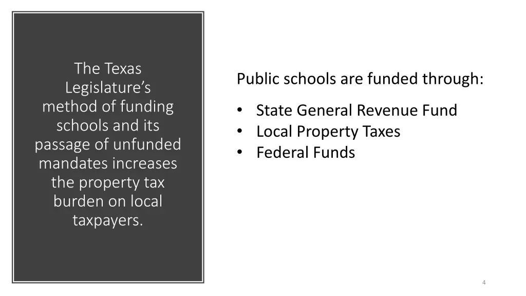 the texas legislature s method of funding schools