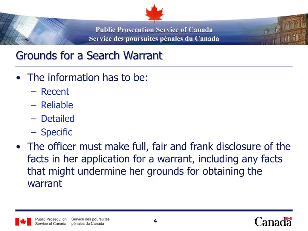 grounds for a search warrant the information