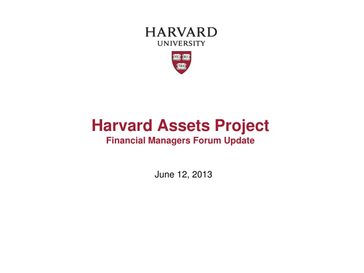 harvard assets project financial managers forum