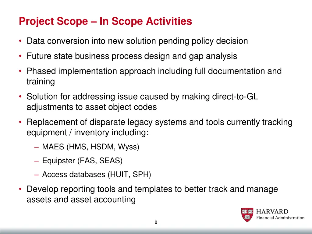 project scope in scope activities 1