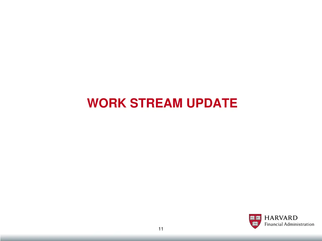 work stream update