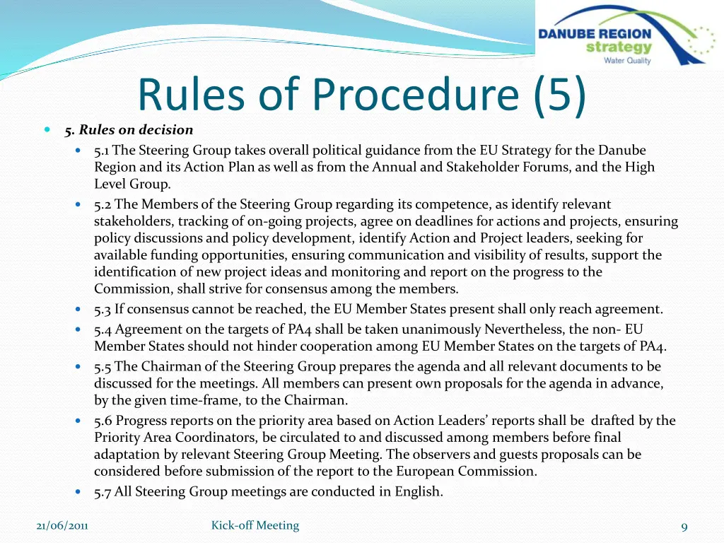 rules of procedure 5 5 rules on decision