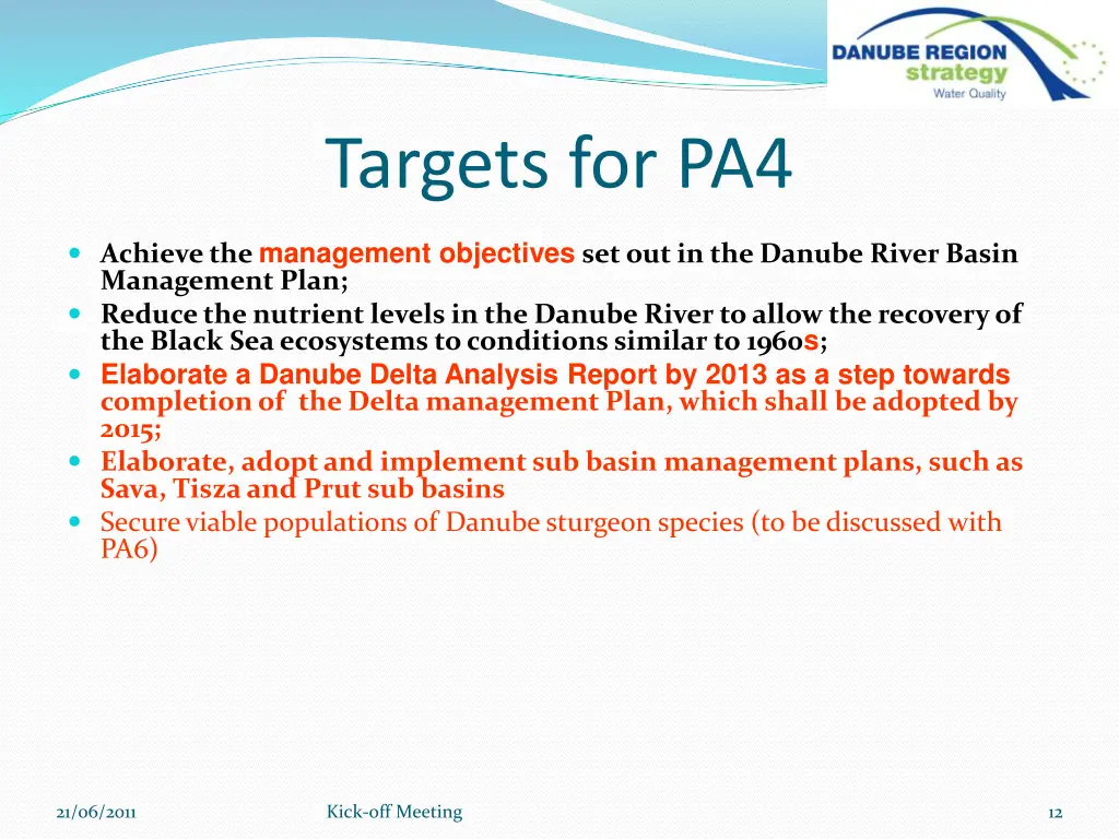 targets for pa4