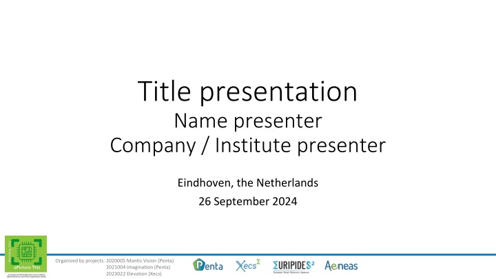 title presentation name presenter company