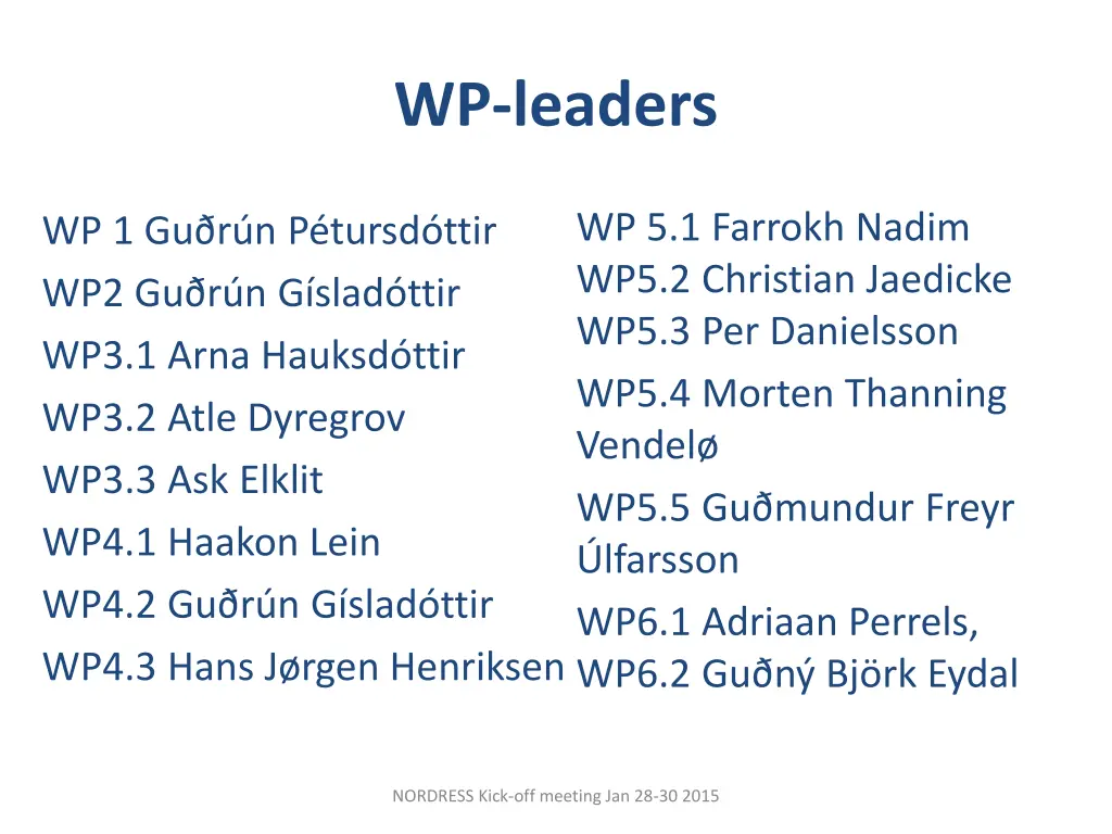 wp leaders