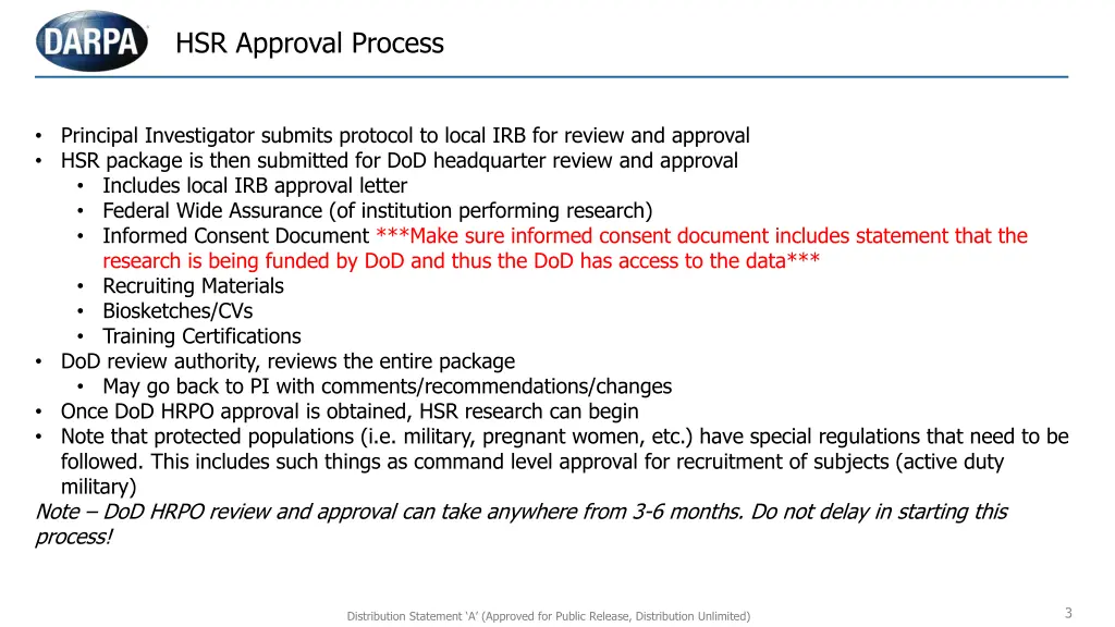 hsr approval process