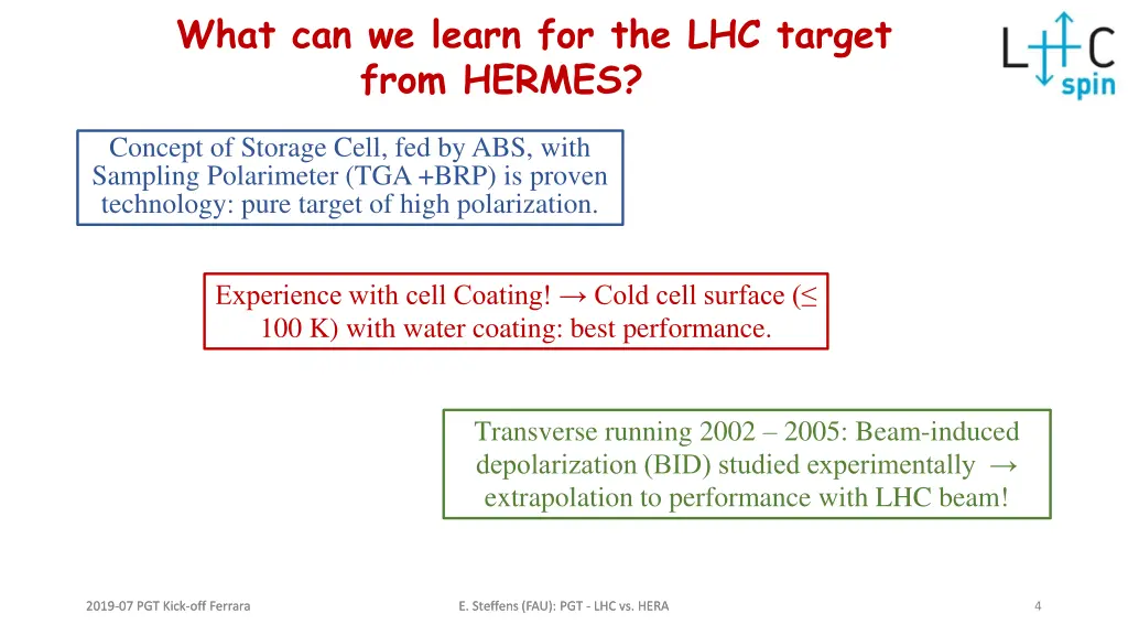 what can we learn for the lhc target from hermes