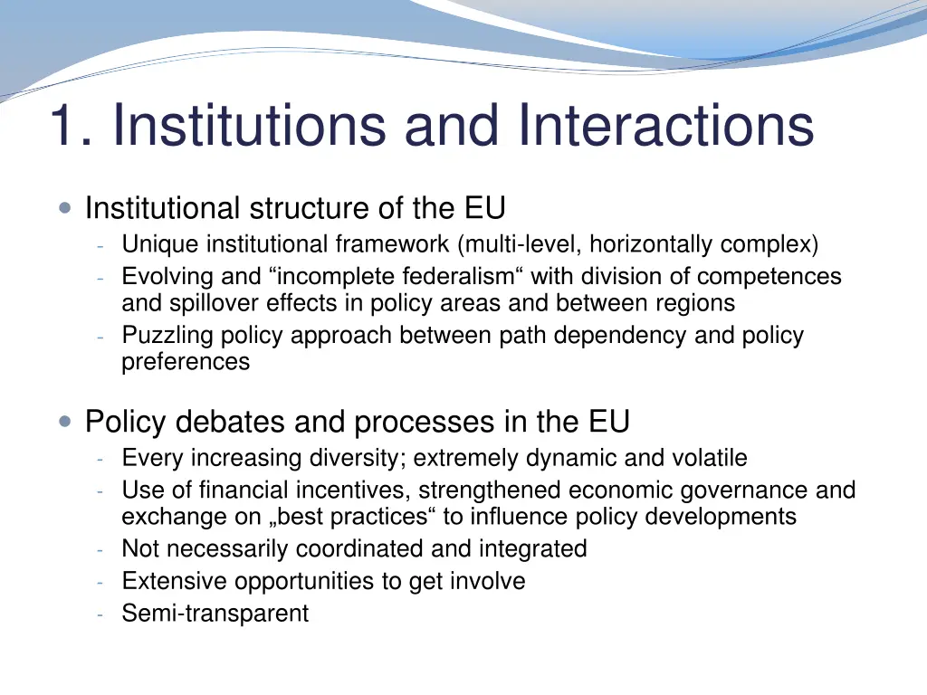 1 institutions and interactions