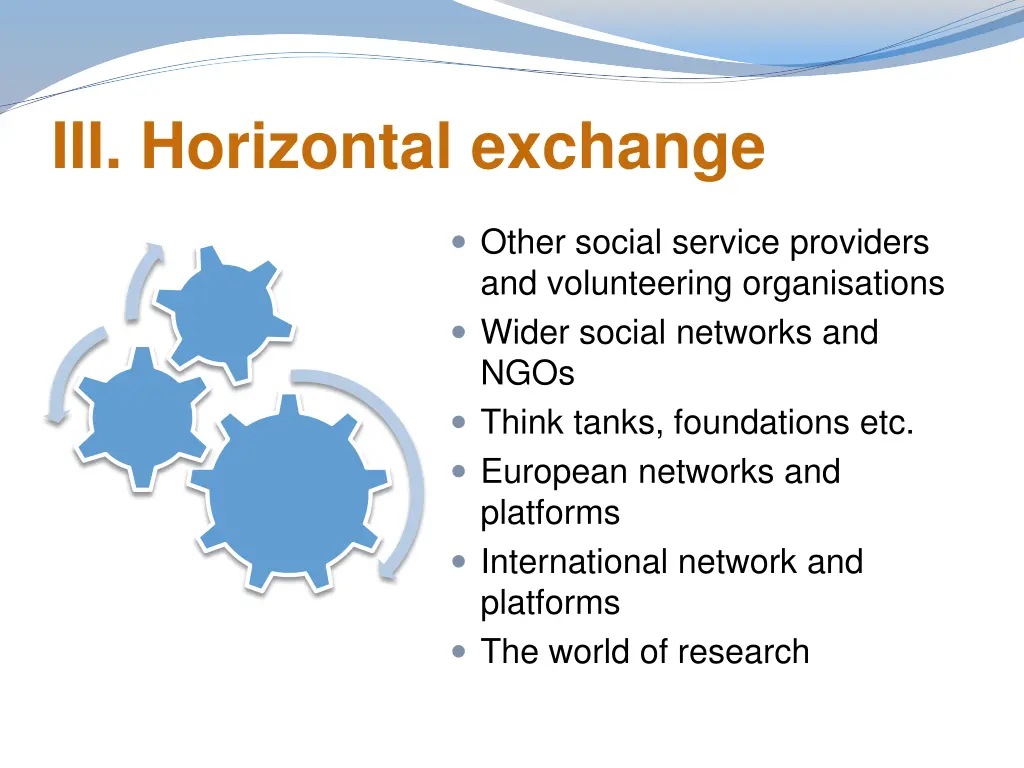 iii horizontal exchange