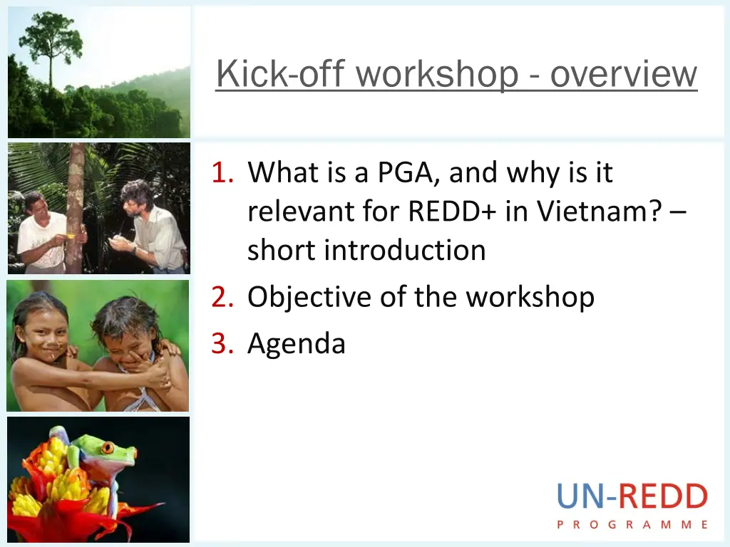 kick off workshop overview