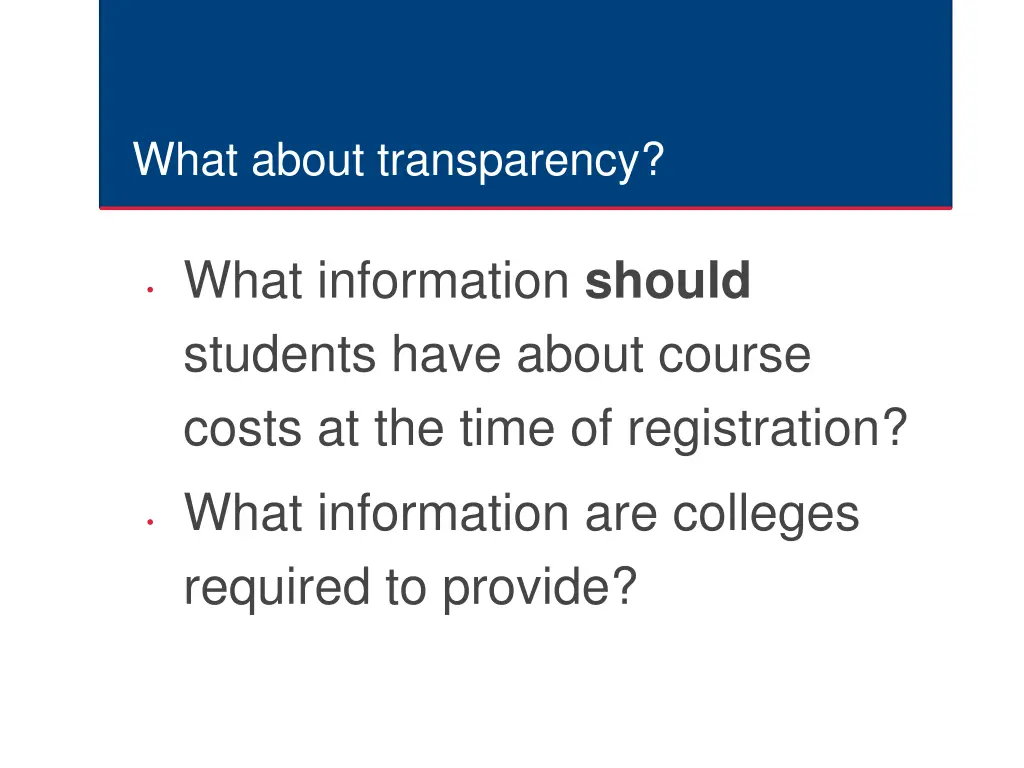 what about transparency