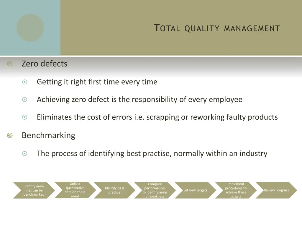 t otal quality management