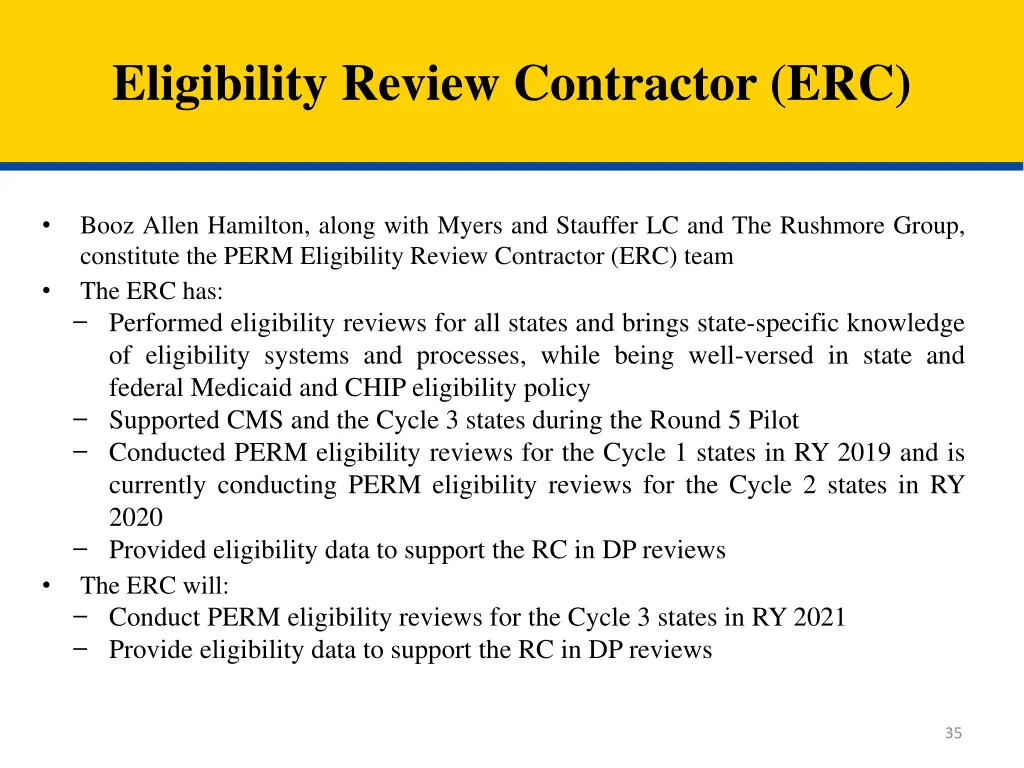 eligibility review contractor erc