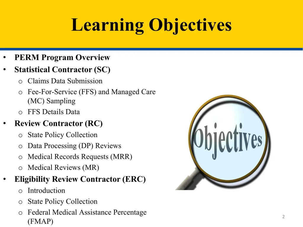 learning objectives