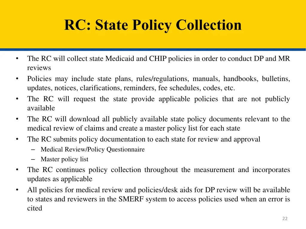 rc state policy collection