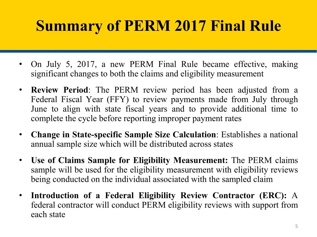 summary of perm 2017 final rule