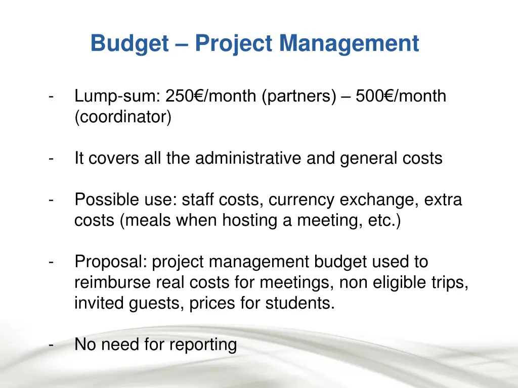 budget project management