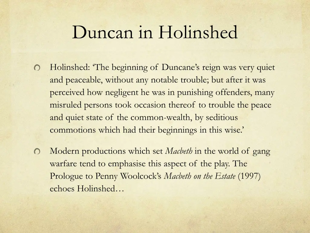 duncan in holinshed 1