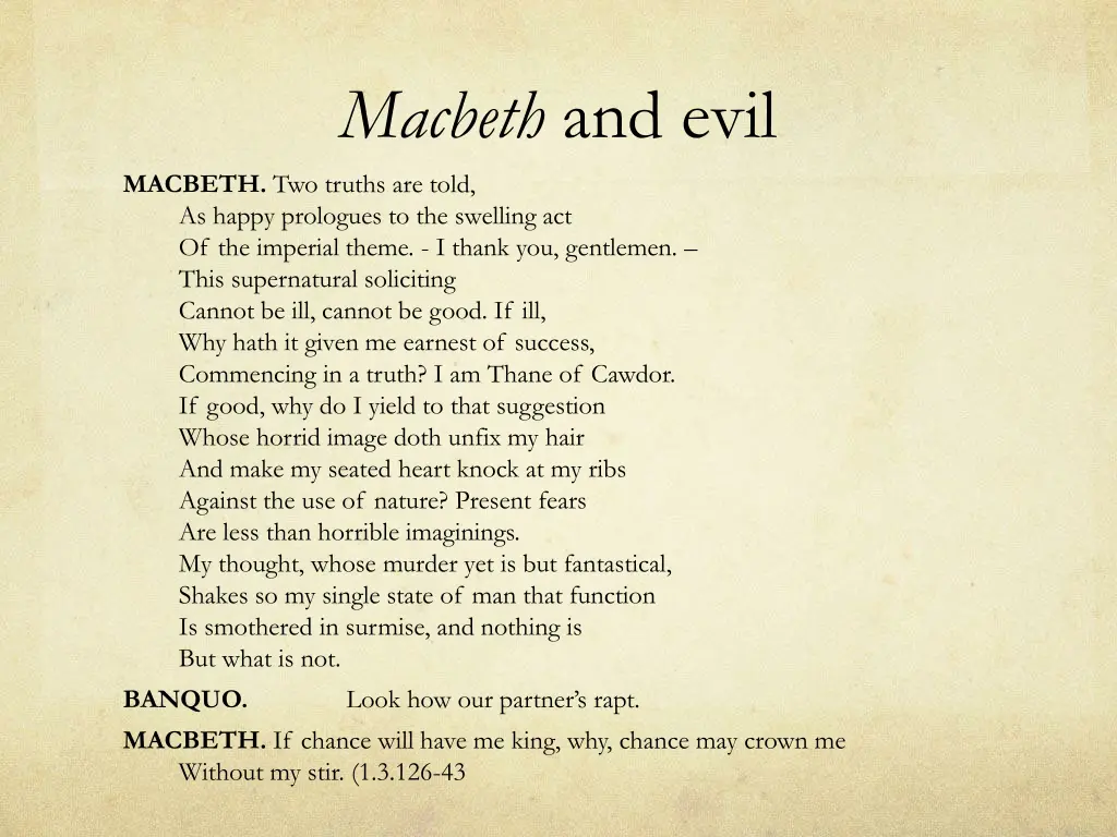 macbeth and evil 1