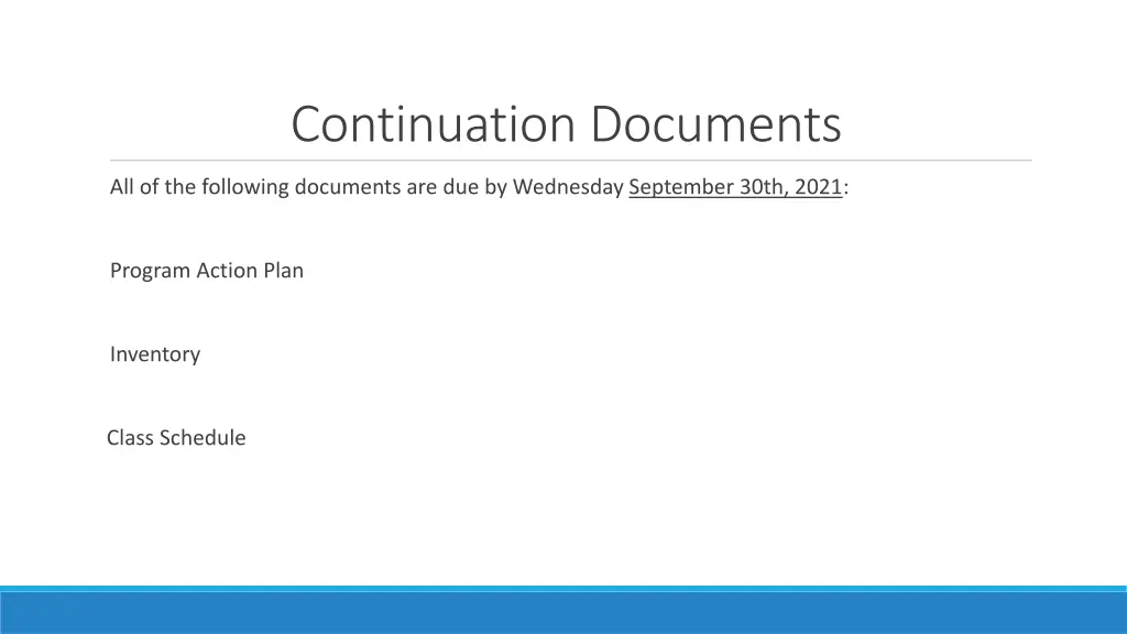 continuation documents