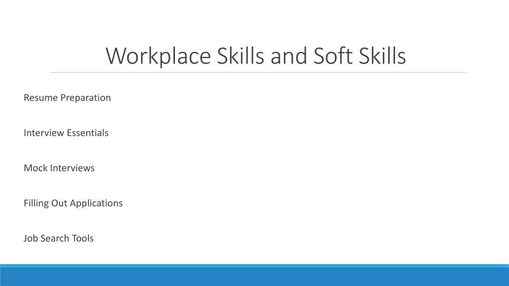 workplace skills and soft skills