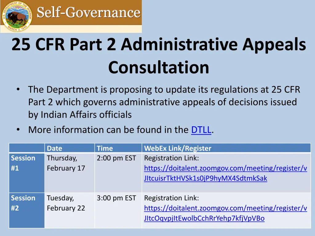 25 cfr part 2 administrative appeals consultation