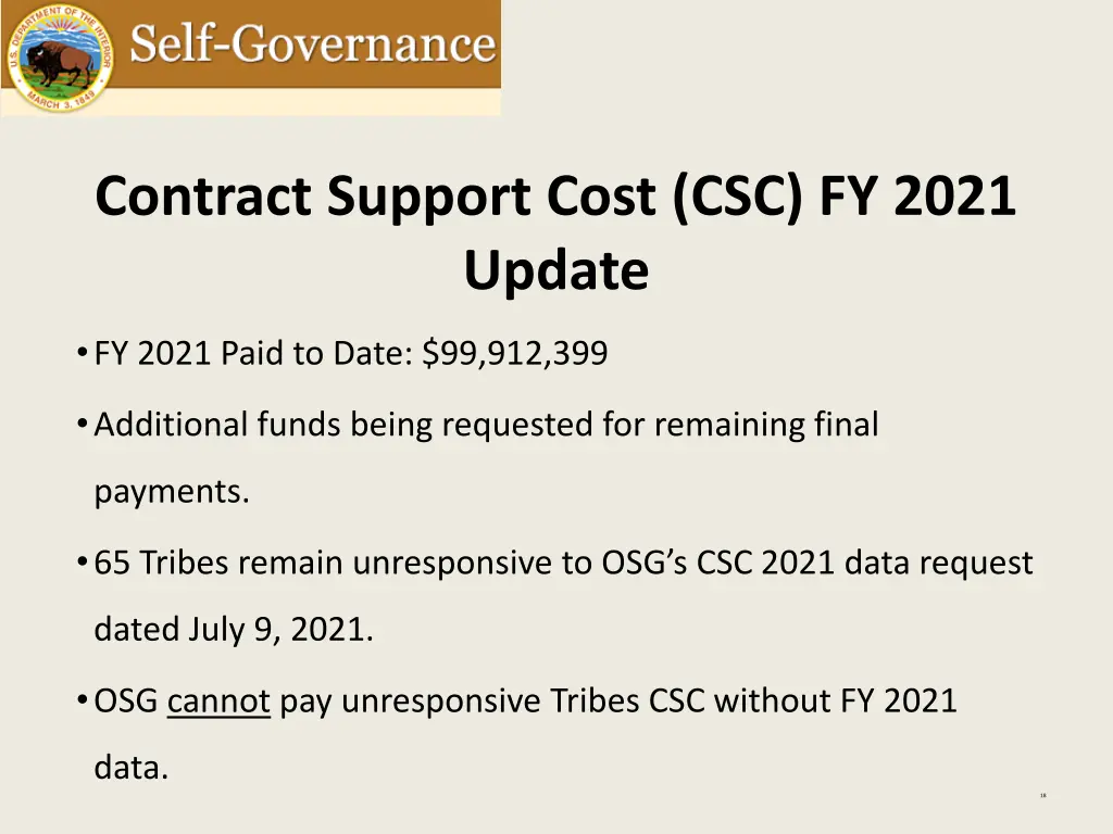 contract support cost csc fy 2021 update