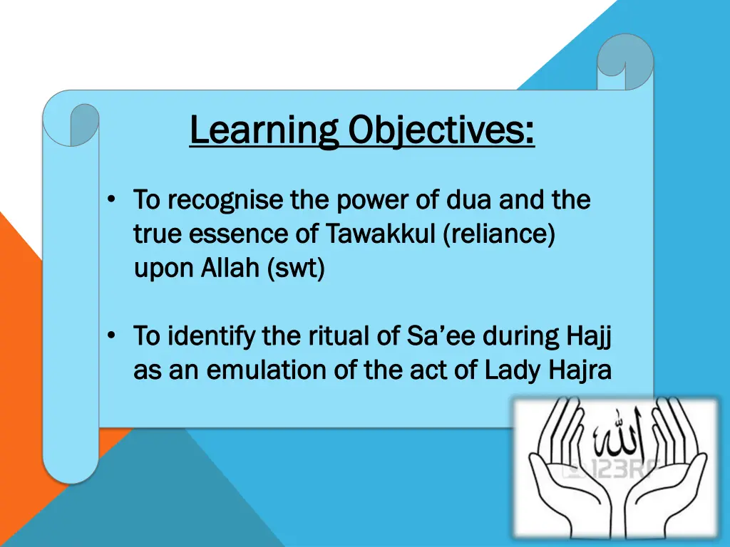 learning objectives learning objectives