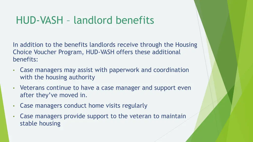 hud vash landlord benefits