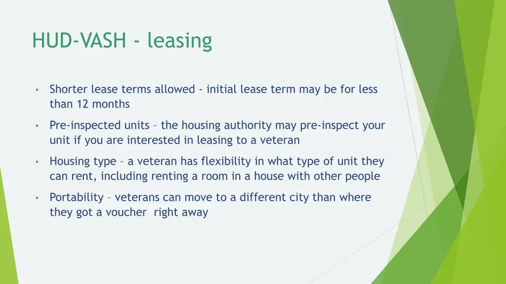 hud vash leasing