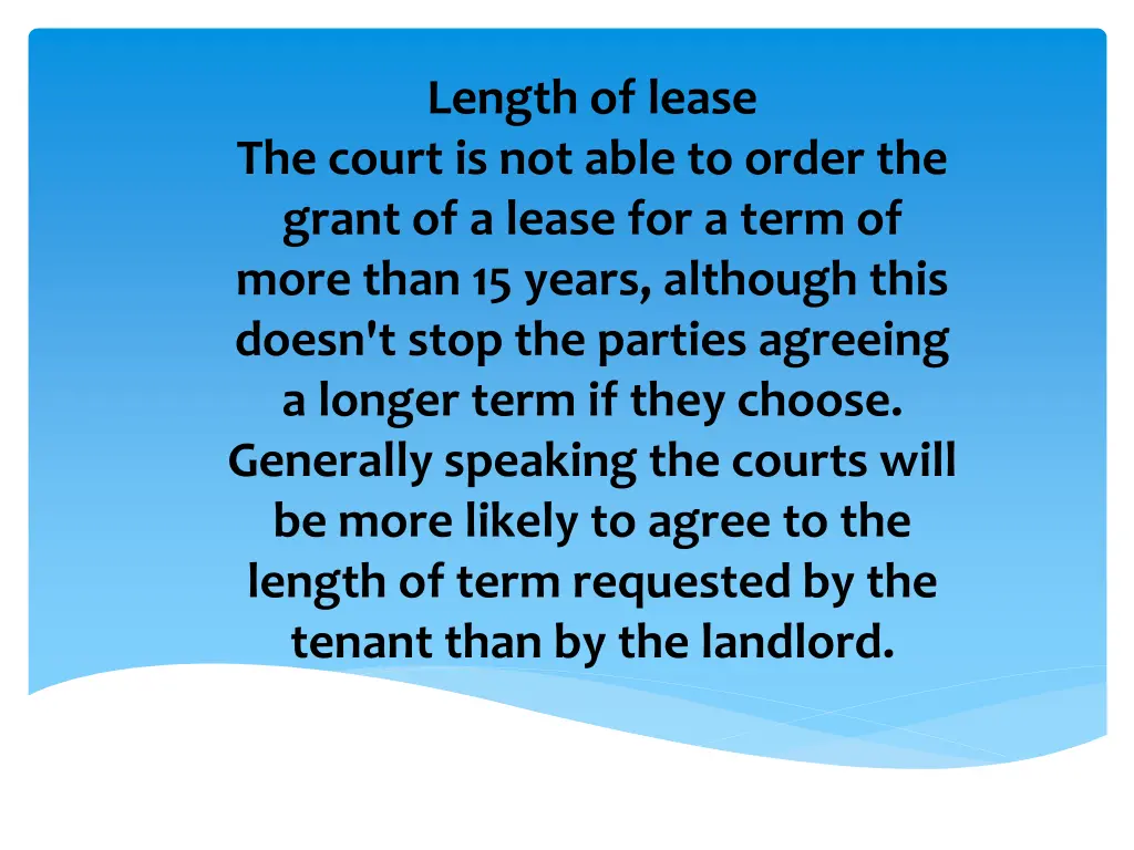 length of lease