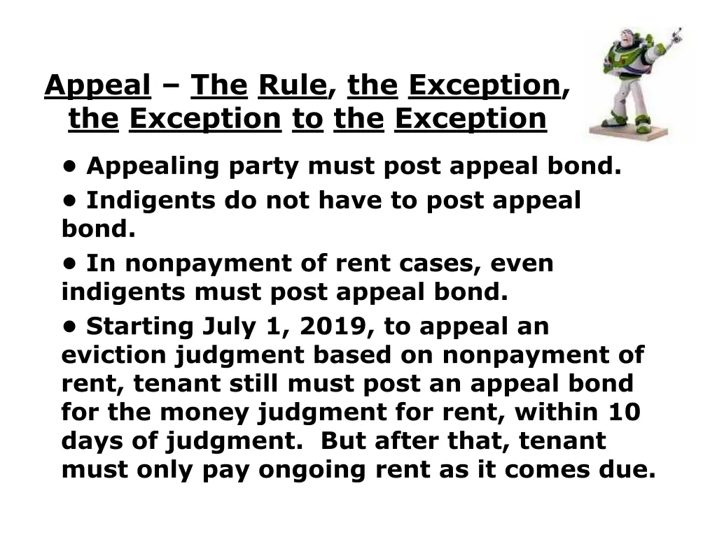 appeal the rule the exception the exception