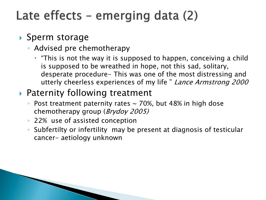 sperm storage advised pre chemotherapy this