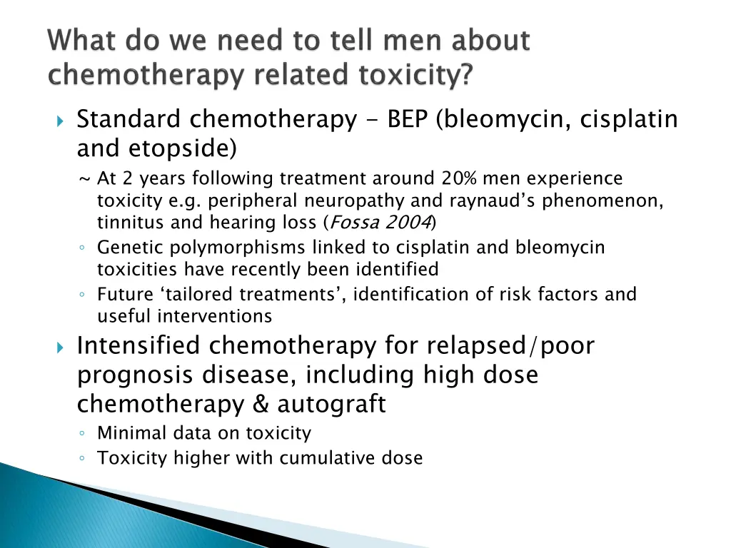 standard chemotherapy bep bleomycin cisplatin