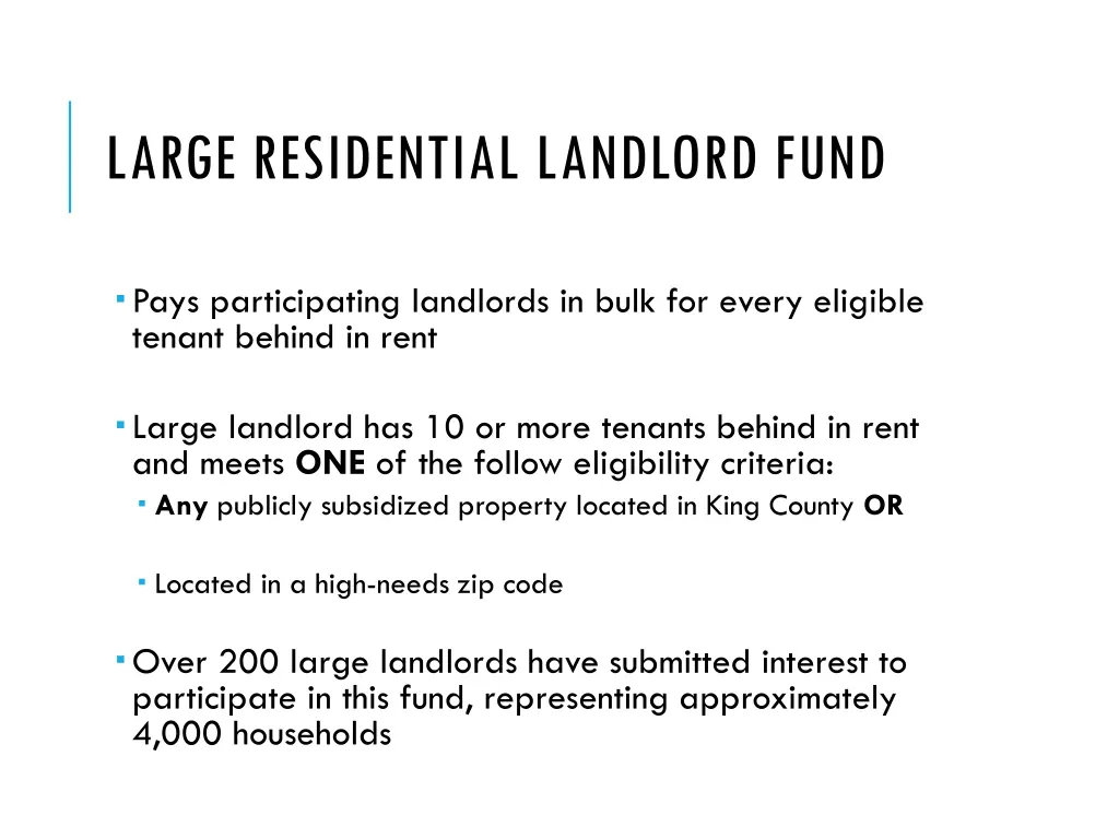 large residential landlord fund