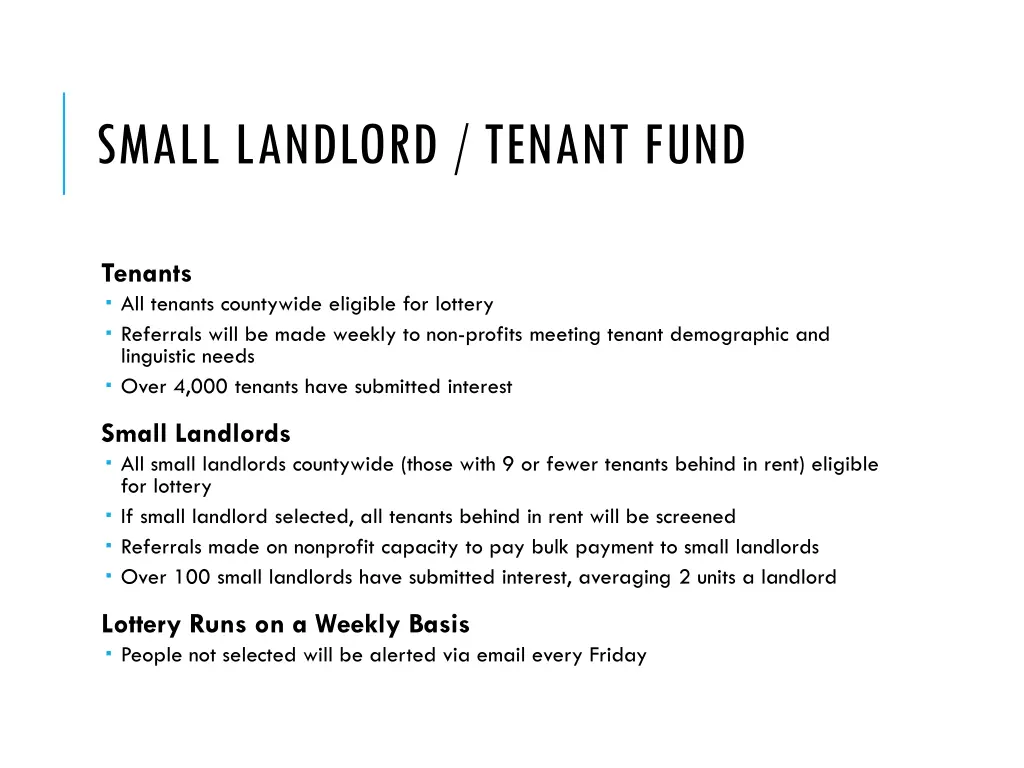 small landlord tenant fund