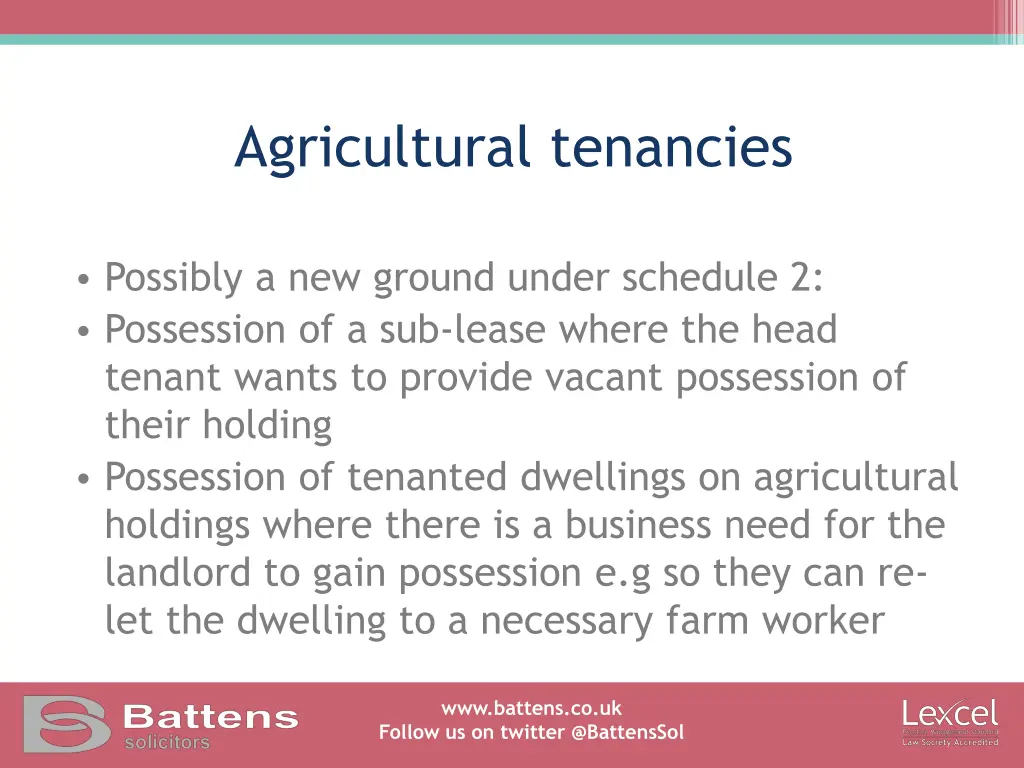 agricultural tenancies