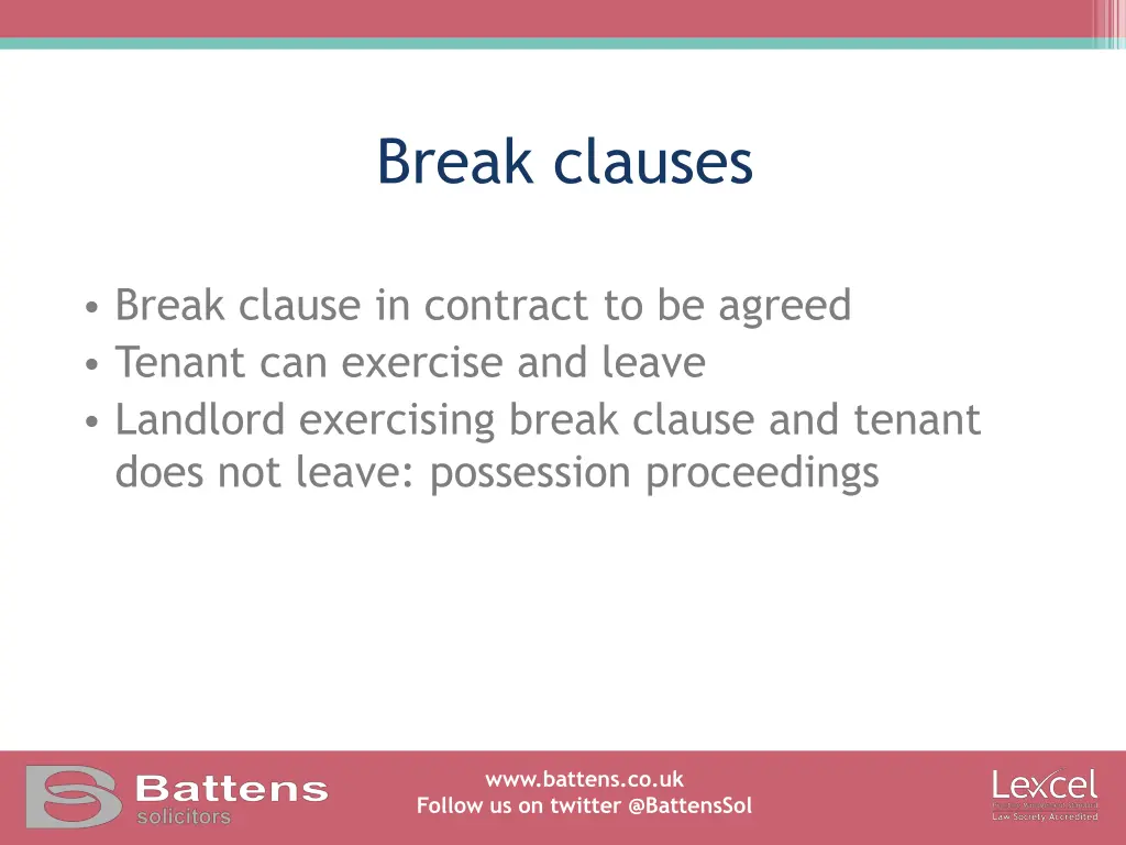 break clauses