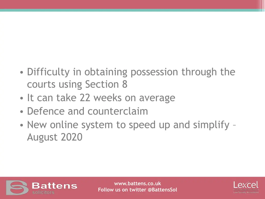 difficulty in obtaining possession through