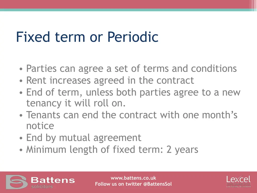 fixed term or periodic