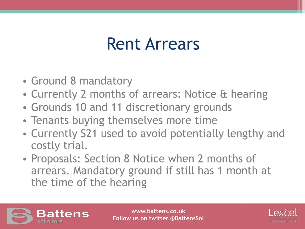 rent arrears