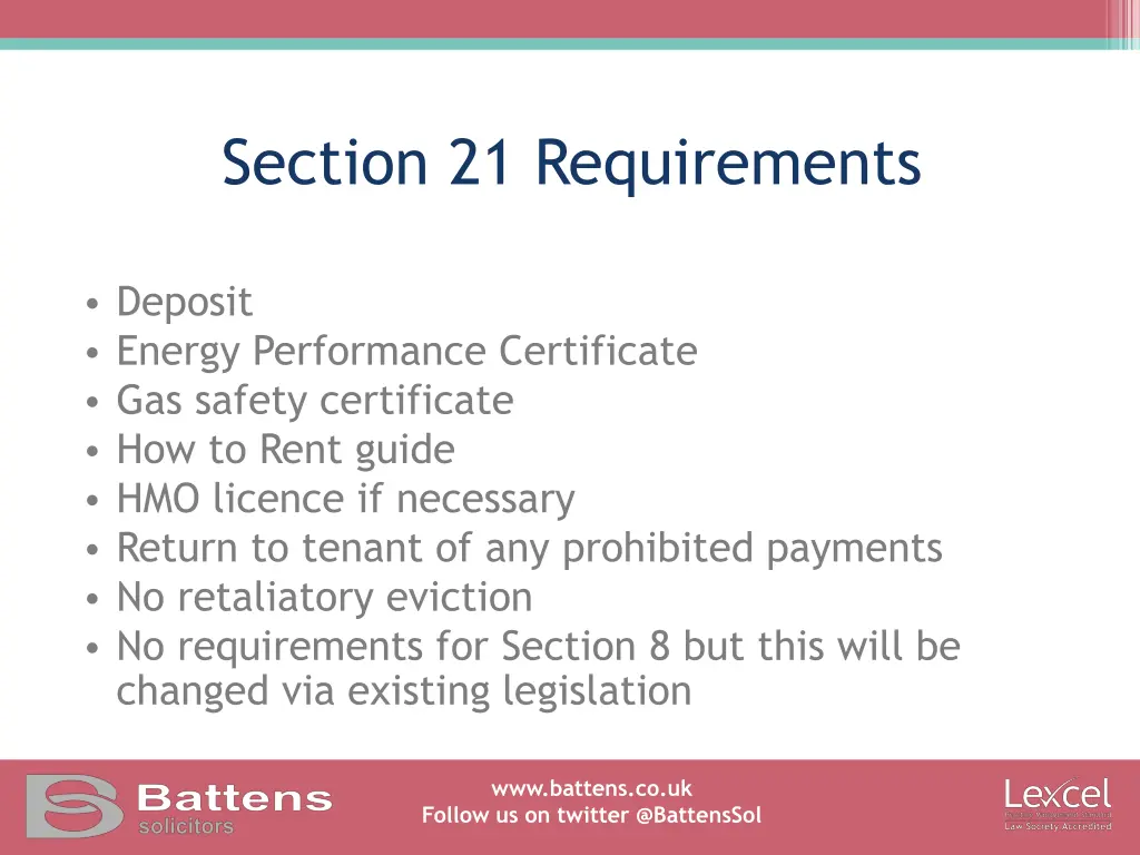 section 21 requirements