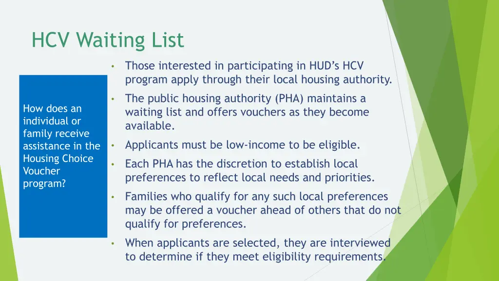 hcv waiting list