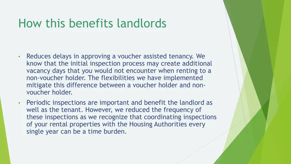 how this benefits landlords