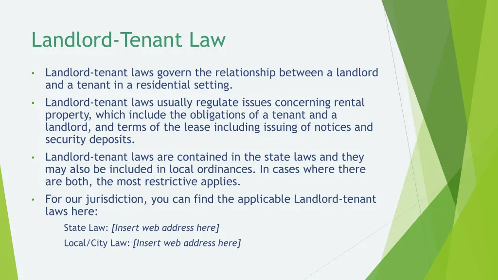 landlord tenant law