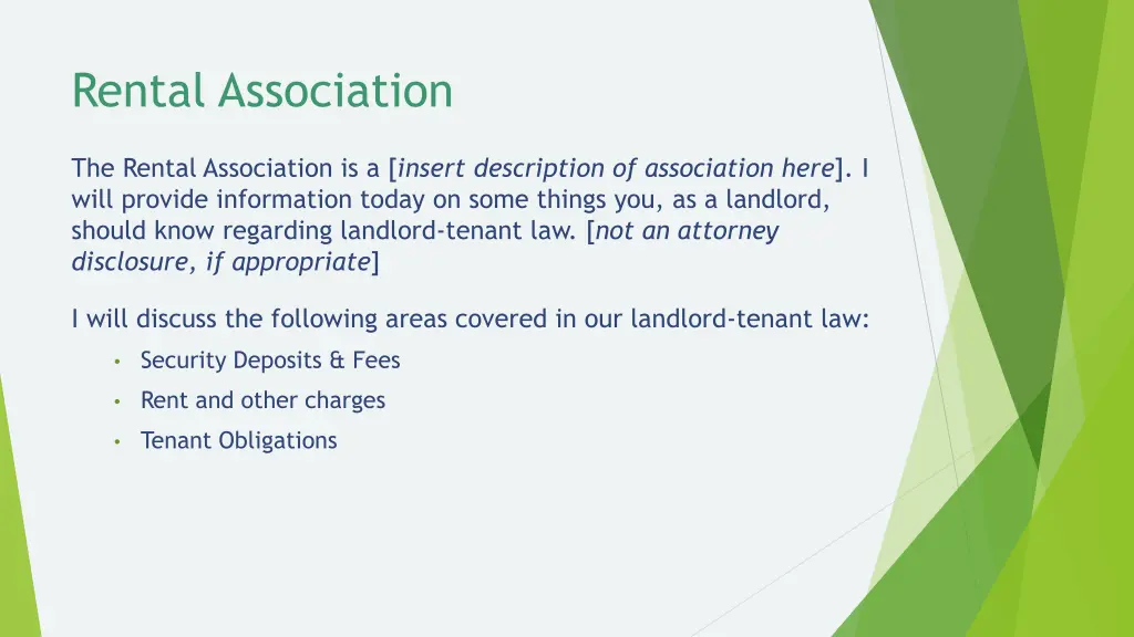 rental association