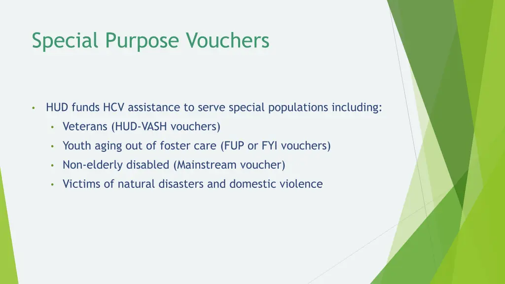 special purpose vouchers